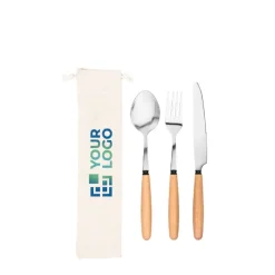 Gift Campaign Set di 3 posate personalizzate in legno di acacia e acciaio inox></noscript> Altri Utensili Da Cucina