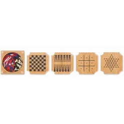 Gift Campaign Set di 4 sottobicchieri in sughero e MDF con gioco da tavola Cork Game><noscript><img width=