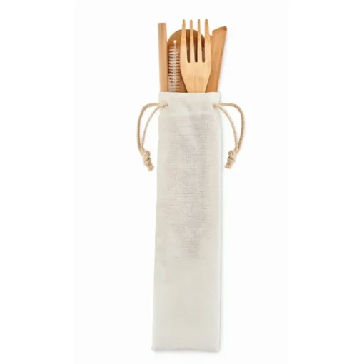 Gift Campaign Set di posate personalizzate con logo in legno Bambù Plus> Altri Utensili Da Cucina