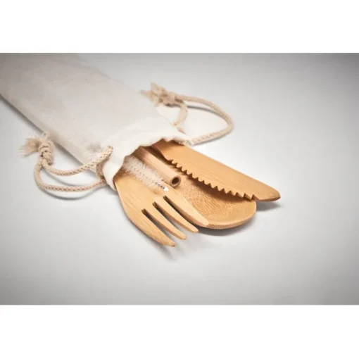 Gift Campaign Set di posate personalizzate con logo in legno Bambù Plus> Altri Utensili Da Cucina