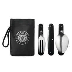 Gift Campaign Set di posate personalizzate pieghevoli da campeggio in acciaio Inox></noscript> Altri Utensili Da Cucina