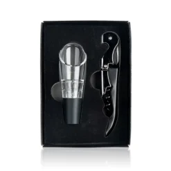 Gift Campaign Set di vino in acciaio composto da un cavatappi e un dosatore> Gadget Per Vino