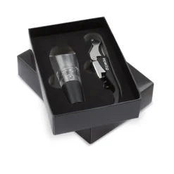 Gift Campaign Set di vino in acciaio composto da un cavatappi e un dosatore></noscript> Gadget Per Vino