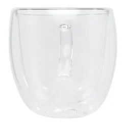 Gift Campaign Set due tazze piccole caffè doppia parete tappo bambù 250ml Macchiato><noscript><img width=