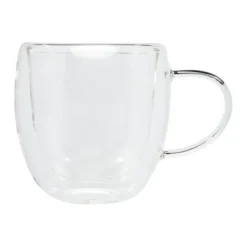 Gift Campaign Set due tazze piccole caffè doppia parete tappo bambù 250ml Macchiato><noscript><img width=