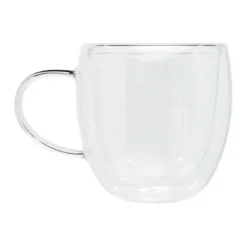 Gift Campaign Set due tazze piccole caffè doppia parete tappo bambù 250ml Macchiato><noscript><img width=