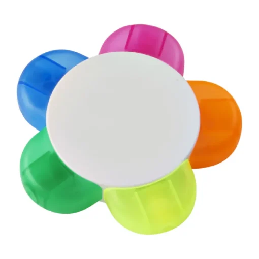 Gift Campaign Set evidenziatori promozionali a forma di fiore 5 colori Flower> Evidenziatori