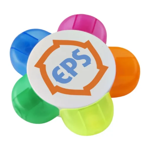 Gift Campaign Set evidenziatori promozionali a forma di fiore 5 colori Flower> Evidenziatori