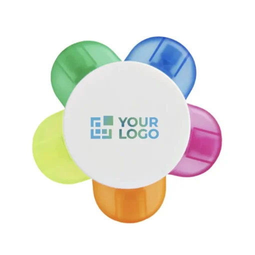 Gift Campaign Set evidenziatori promozionali a forma di fiore 5 colori Flower> Evidenziatori
