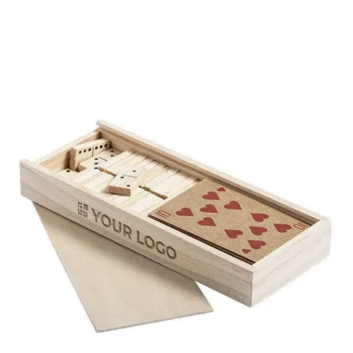 Gift Campaign Set giochi ecologici carte e domino in scatola di con logo Funny> Giochi E Passatempo