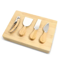 Gift Campaign Set in bambù personalizzabile con utensili per formaggi e vino> Gadget Per Vino|Cavatappi Personalizzati