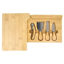 Gift Campaign Set in bambù personalizzabile con utensili per formaggi e vino></noscript> Gadget Per Vino|Cavatappi Personalizzati