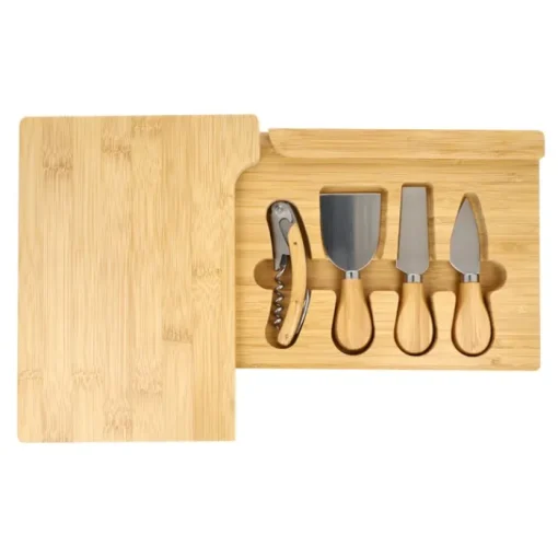Gift Campaign Set in bambù personalizzabile con utensili per formaggi e vino> Gadget Per Vino|Cavatappi Personalizzati