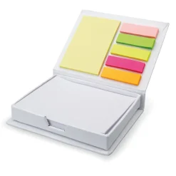 Gift Campaign Set memo con logo in cartone con foglietti e memo stickers Memoset> Post-It E Memo