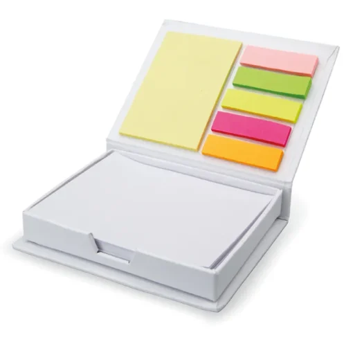 Gift Campaign Set memo con logo in cartone con foglietti e memo stickers Memoset> Post-It E Memo
