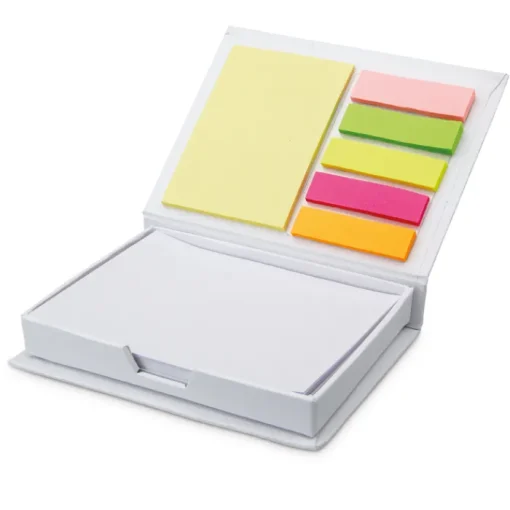 Gift Campaign Set memo con logo in cartone con foglietti e memo stickers Memoset> Post-It E Memo