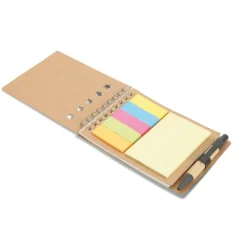 Gift Campaign Set memo con logo spiralato segnapagina e penna Sticky Bloc> Post-It E Memo|Block Notes