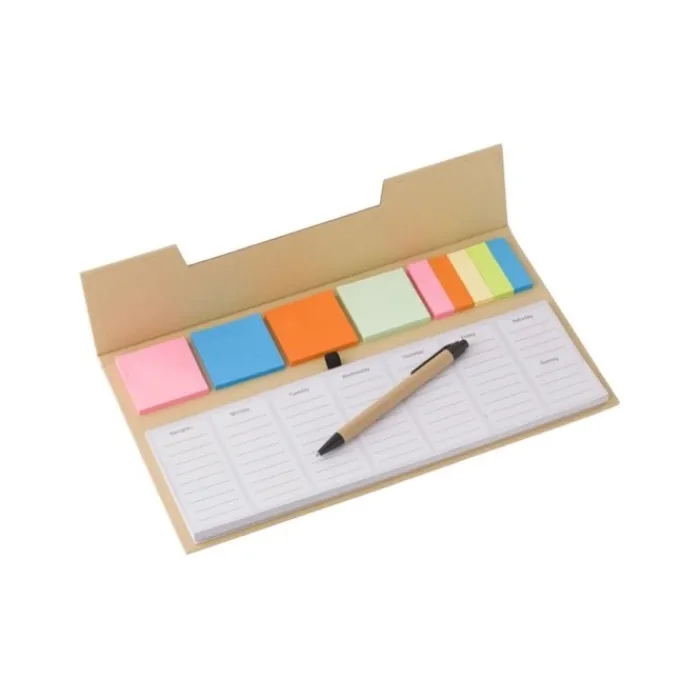 Gift Campaign Set note adesive con agenda settimanale e penna in cartone Memo> Gadget Per L'Ufficio|Post-It E Memo