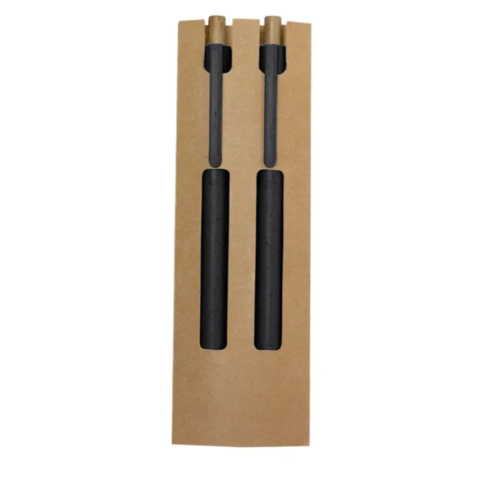 Gift Campaign Set penna con inchiostro blu e matita infinita in fibra di grano> Matite Classiche|Penne Ecologiche