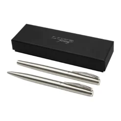 Gift Campaign Set penna e roller in acciaio inox riciclato inchiostro nero> Penne Ecologiche