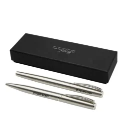 Gift Campaign Set penna e roller in acciaio inox riciclato inchiostro nero></noscript> Penne Ecologiche