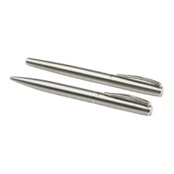 Gift Campaign Set penna e roller in acciaio inox riciclato inchiostro nero></noscript> Penne Ecologiche