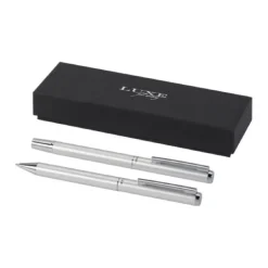 Gift Campaign Set penna e roller in alluminio riciclato anodizzato a inchiostro nero> Penne Ecologiche