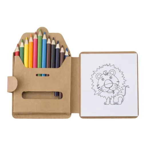 Gift Campaign Set per bambini con 12 disegni da colorare e 12 matite colorate> Matite Colorate