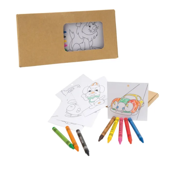 Gift Campaign Set per bambini da colorare con disegni e 8 colori pastello Colortime> Matite Colorate