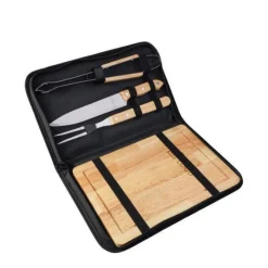 Gift Campaign Set per barbecue in acciaio inox con manici in legno></noscript> Altri Utensili Da Cucina