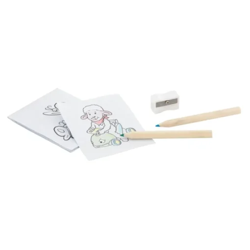 Gift Campaign Set per colorare con 15 fogli 6 matite colorate e temperino Playtime> Matite Colorate