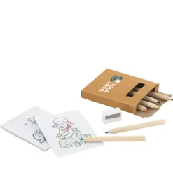 Gift Campaign Set per colorare con 15 fogli 6 matite colorate e temperino Playtime></noscript> Matite Colorate