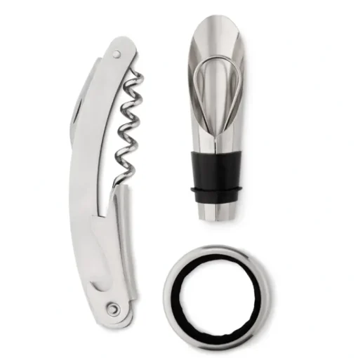 Gift Campaign Set promozionale da vino a forma di bottiglia e 3 accessori Malbec> Gadget Per Vino