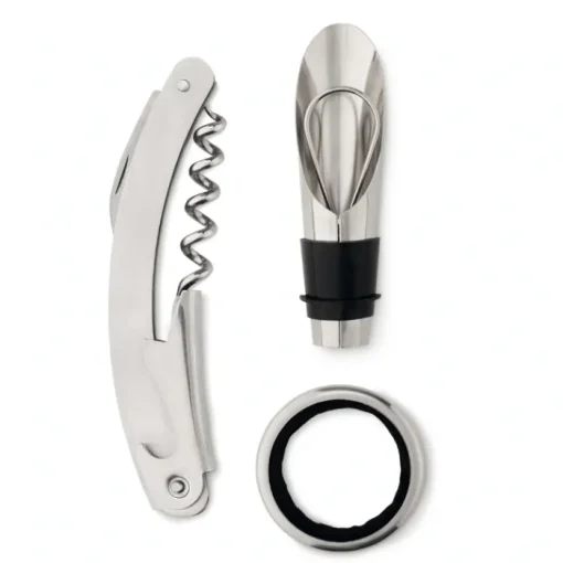 Gift Campaign Set promozionale da vino a forma di bottiglia e 3 accessori Malbec> Gadget Per Vino