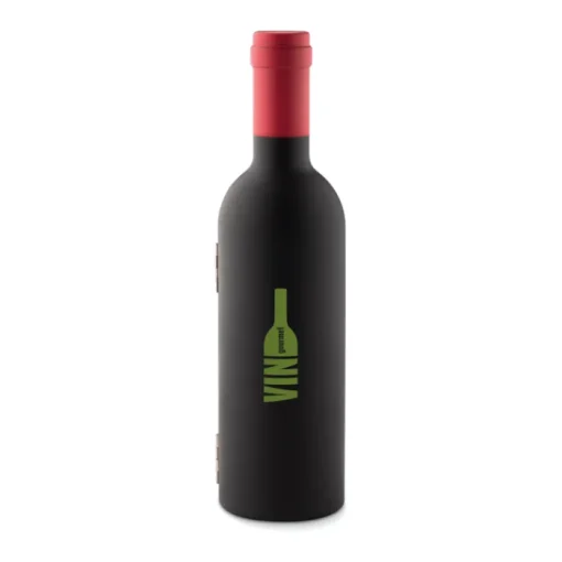 Gift Campaign Set promozionale da vino a forma di bottiglia e 3 accessori Malbec> Gadget Per Vino