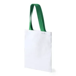 Gift Campaign Shopper bianca con manici colorati in canvas 230g/m2> Borse Di Tela Personalizzate