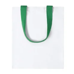 Gift Campaign Shopper bianca con manici colorati in canvas 230g/m2> Borse Di Tela Personalizzate