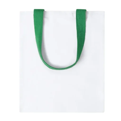 Gift Campaign Shopper bianca con manici colorati in canvas 230g/m2> Borse Di Tela Personalizzate