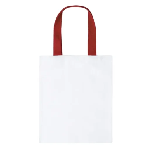 Gift Campaign Shopper bianca con manici colorati in canvas 230g/m2> Borse Di Tela Personalizzate