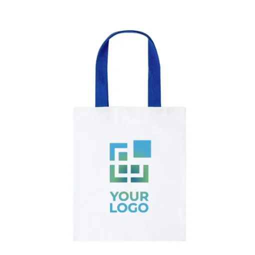 Gift Campaign Shopper bianca con manici colorati in canvas 230g/m2> Borse Di Tela Personalizzate