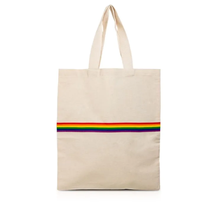 Gift Campaign Shopper con fascia multicolore e manici lunghi in cotone 180 g/m2> Shopper In Cotone Personalizzate