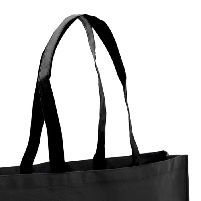 Gift Campaign Shopper con logo dai manici lunghi e neri 100 g/m2 Black Handle> Shopper Tnt
