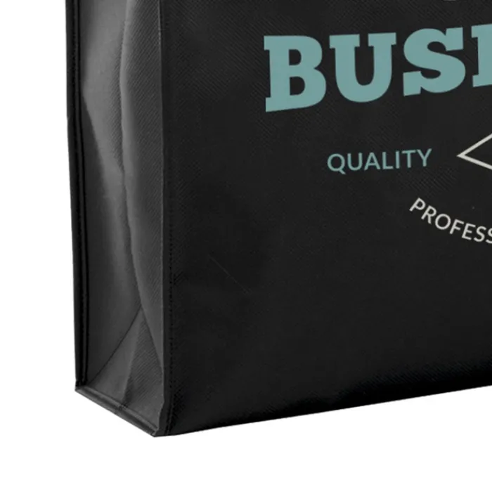 Gift Campaign Shopper con logo dai manici lunghi e neri 100 g/m2 Black Handle> Shopper Tnt