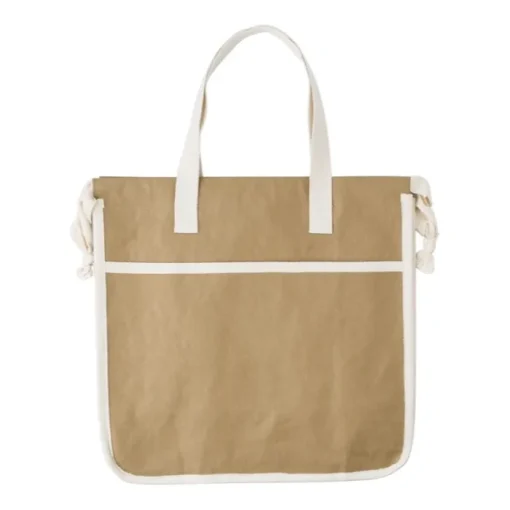 Gift Campaign Shopper con logo in carta kraft lavabile con fodera in TC da 250g/m2> Buste Di Carta