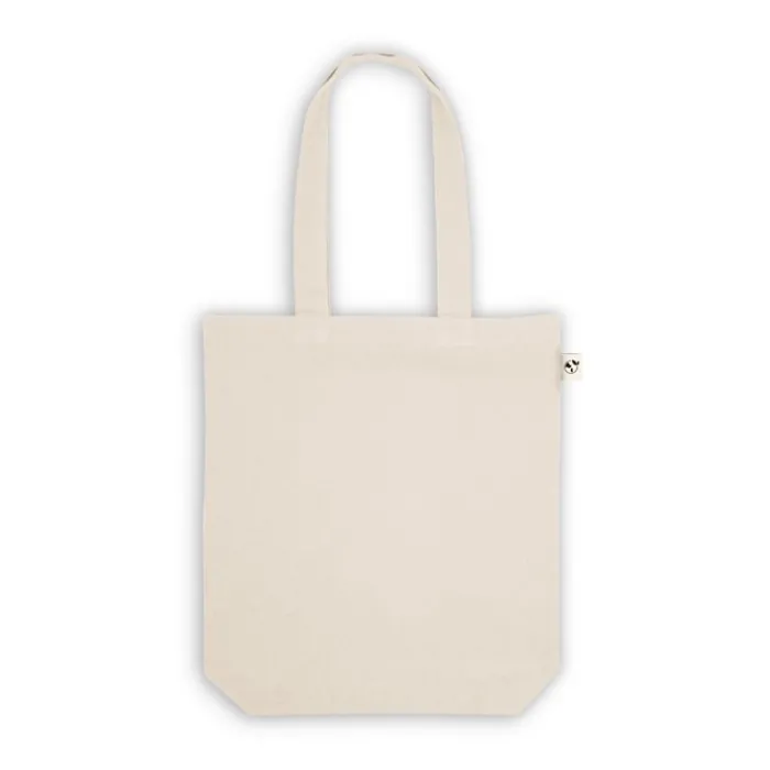 Gift Campaign Shopper con logo in cotone e poliestere riciclato manici lunghi 220g/m2> Shopper In Cotone Personalizzate