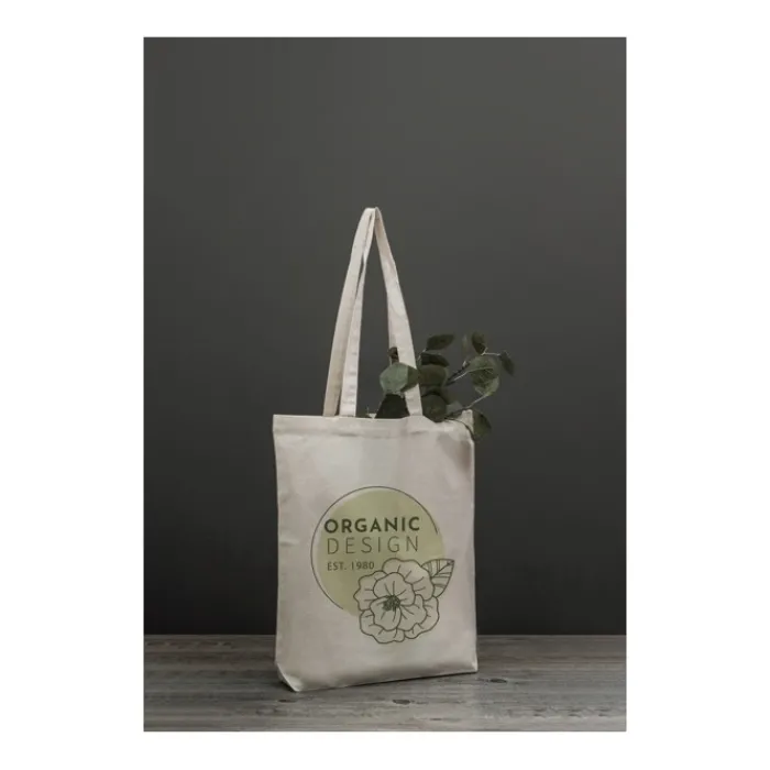 Gift Campaign Shopper con logo in cotone bio manici lunghi 180 g/m2 Organic Superb> Tote Bag Personalizzate|Shopper In Cotone Personalizzate