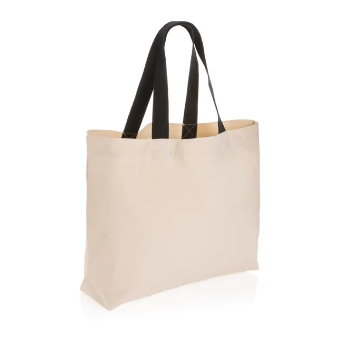 Gift Campaign Shopper con logo in tela riciclata capiente 240 g/m2 EcoTrace Raw> Gadget Ecologici|Borse Per La Spesa