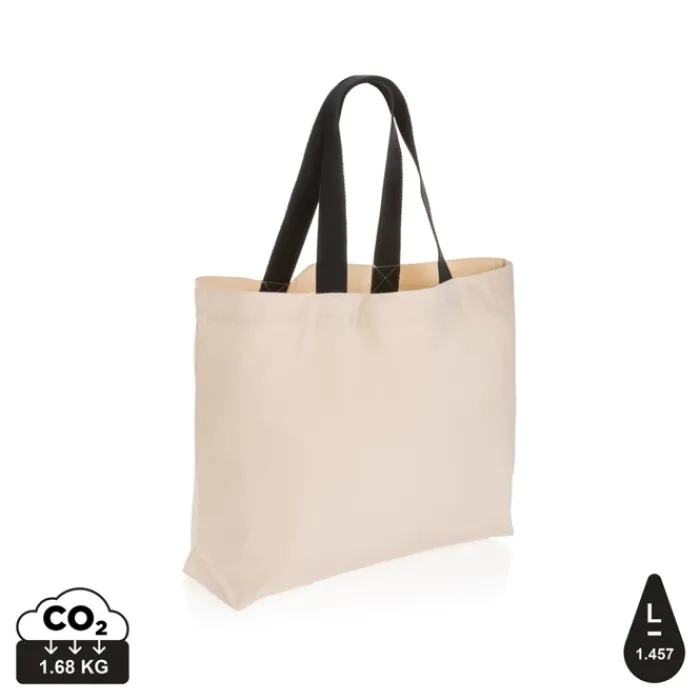 Gift Campaign Shopper con logo in tela riciclata capiente 240 g/m2 EcoTrace Raw> Gadget Ecologici|Borse Per La Spesa