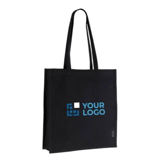Gift Campaign Shopper dai manici lunghi in cotone riciclato certificato GRS 180g/m²> Shopper In Cotone Personalizzate