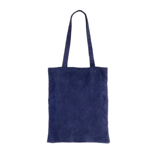 Gift Campaign Shopper dai manici lunghi in velluto a coste di poliestere 240 gr/m²> Borse Di Tela Personalizzate